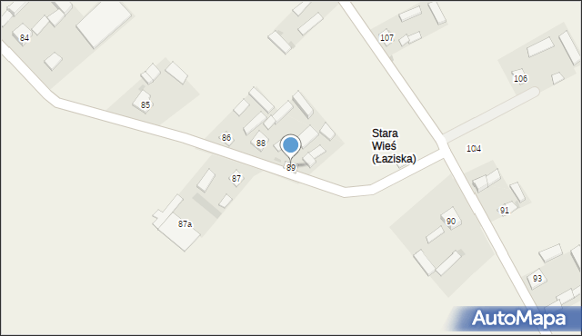 Łaziska, Łaziska, 89, mapa Łaziska
