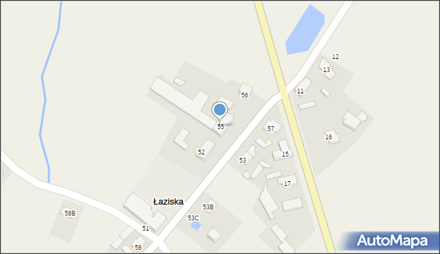 Łaziska, Łaziska, 55, mapa Łaziska