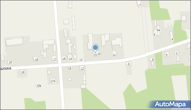 Łaziska, Łaziska, 11, mapa Łaziska