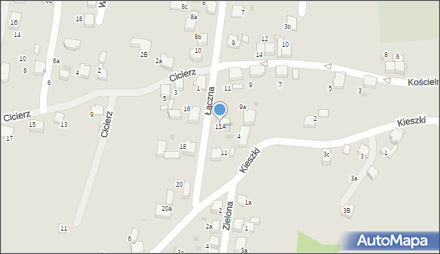 Łaziska Górne, Łączna, 11A, mapa Łaziska Górne