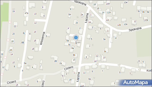 Łaziska Górne, Łączna, 8, mapa Łaziska Górne