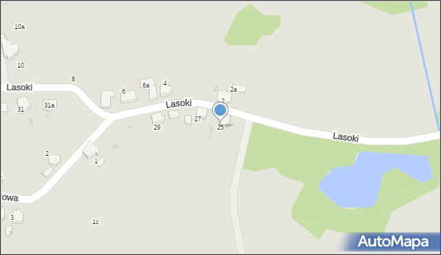 Łaziska Górne, Lasoki, 25, mapa Łaziska Górne