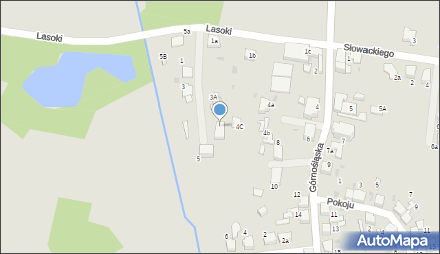 Łaziska Górne, Lasoki, 3b, mapa Łaziska Górne