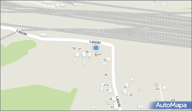 Łaziska Górne, Lasoki, 53, mapa Łaziska Górne