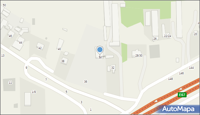 Łazisko, Łazisko, 34, mapa Łazisko