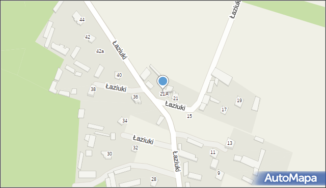Łaziuki, Łaziuki, 21A, mapa Łaziuki