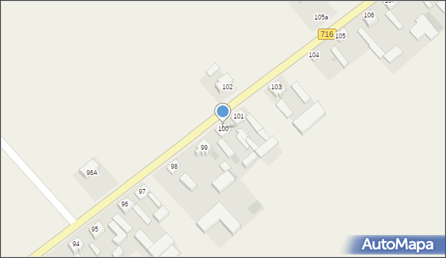 Łaznów, Łaznów, 100, mapa Łaznów