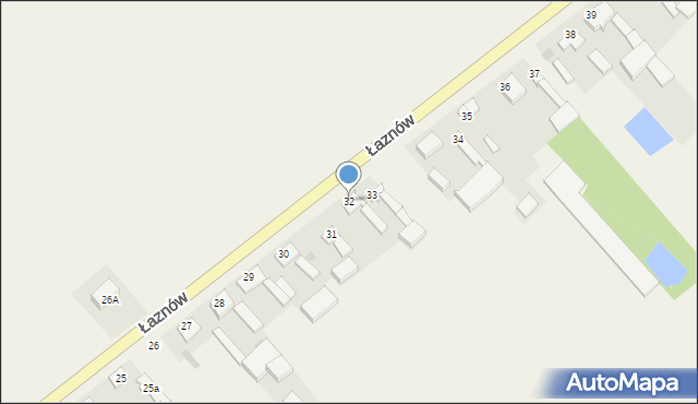 Łaznów, Łaznów, 32, mapa Łaznów