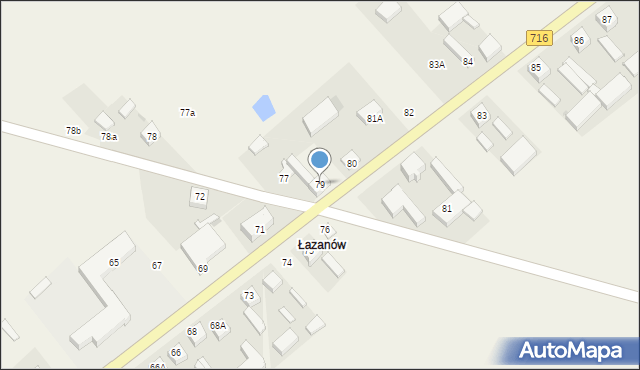 Łaznów, Łaznów, 79, mapa Łaznów