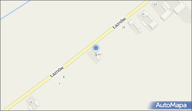 Łaznów, Łaznów, 9, mapa Łaznów