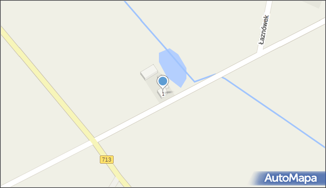 Łaznówek, Łaznówek, 1, mapa Łaznówek
