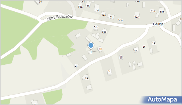 Łazory, Łazory, 1, mapa Łazory