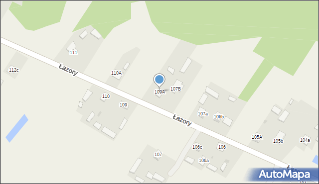 Łazory, Łazory, 109A, mapa Łazory