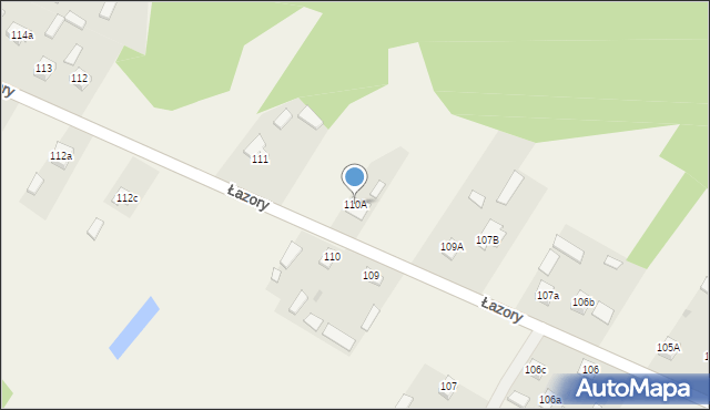 Łazory, Łazory, 110A, mapa Łazory