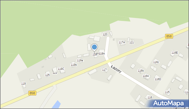 Łazory, Łazory, 118, mapa Łazory