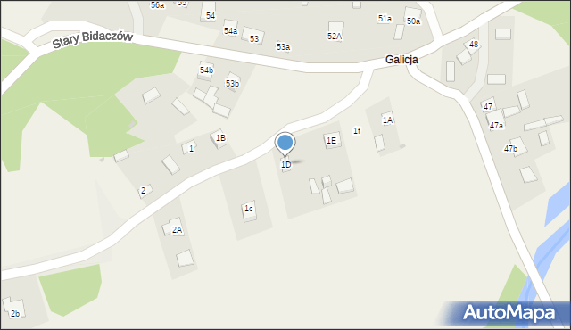 Łazory, Łazory, 1D, mapa Łazory