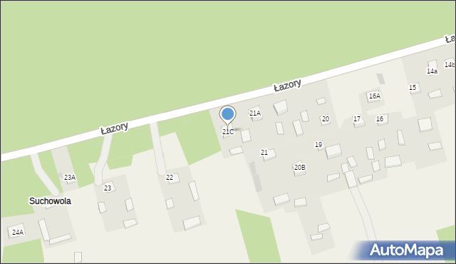 Łazory, Łazory, 21C, mapa Łazory