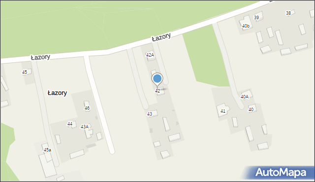 Łazory, Łazory, 42, mapa Łazory