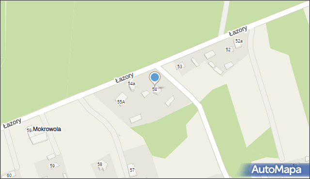 Łazory, Łazory, 54, mapa Łazory