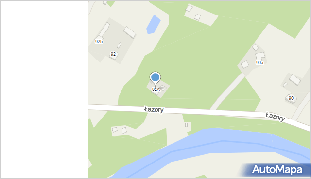 Łazory, Łazory, 91A, mapa Łazory