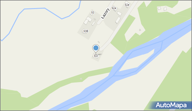 Łazory, Łazory, 92c, mapa Łazory