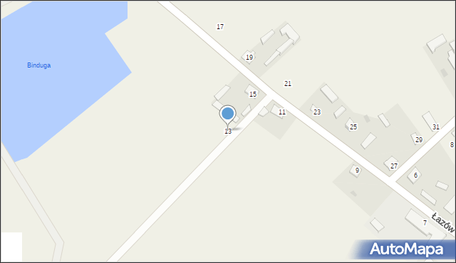 Łazów, Łazów, 13, mapa Łazów