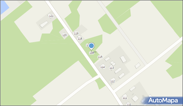 Łazów, Łazów, 116, mapa Łazów