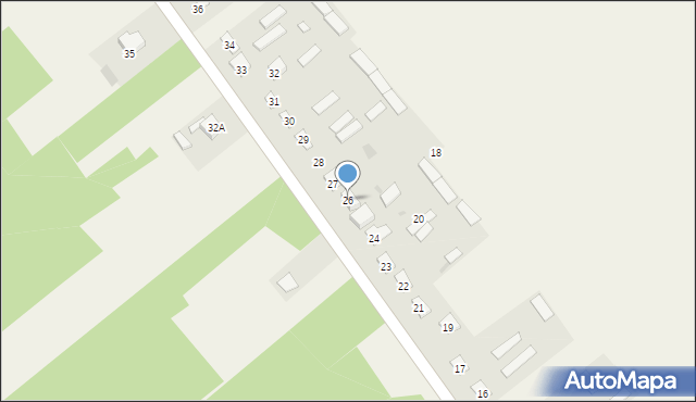 Łazów, Łazów, 26, mapa Łazów