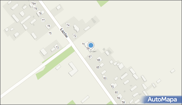 Łazów, Łazów, 68, mapa Łazów