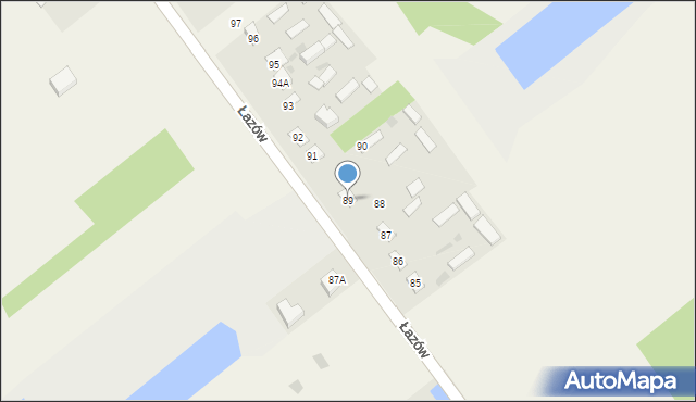 Łazów, Łazów, 89, mapa Łazów