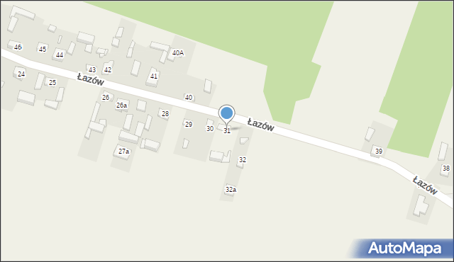 Łazów, Łazów, 31, mapa Łazów