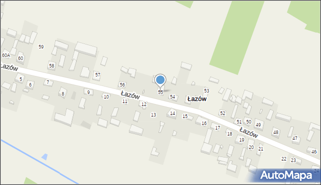 Łazów, Łazów, 55, mapa Łazów