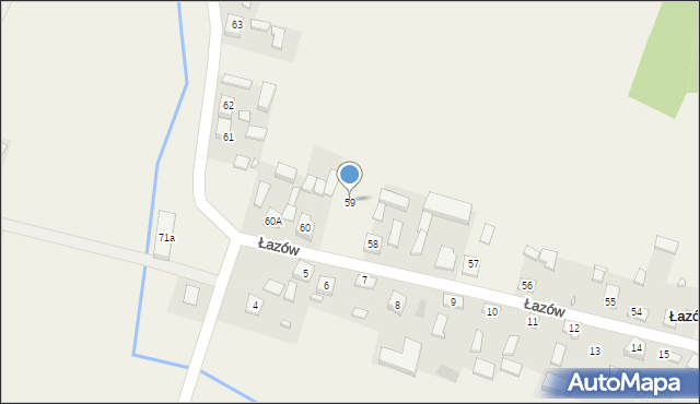 Łazów, Łazów, 59, mapa Łazów