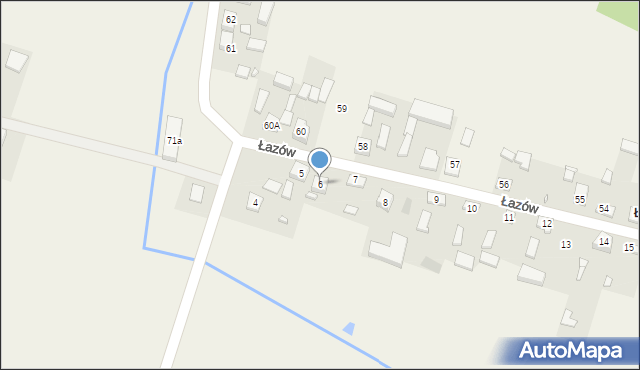Łazów, Łazów, 6, mapa Łazów