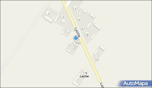 Łazów, Łazów, 7, mapa Łazów