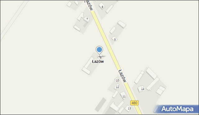 Łazów, Łazów, 7B, mapa Łazów