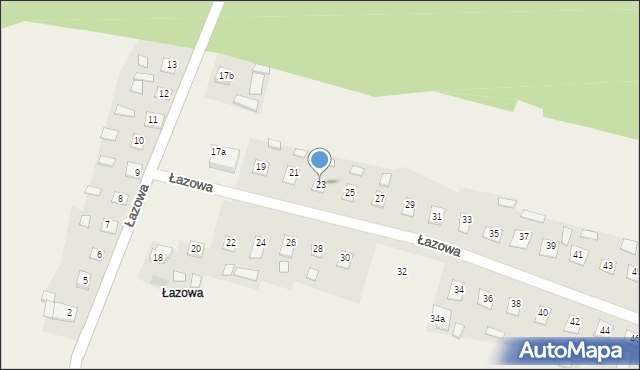 Łazowa, Łazowa, 23, mapa Łazowa