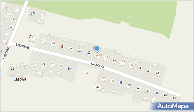 Łazowa, Łazowa, 31, mapa Łazowa