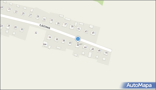 Łazowa, Łazowa, 42, mapa Łazowa
