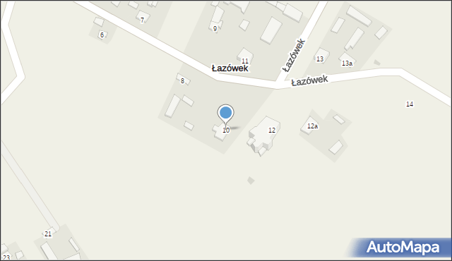 Łazówek, Łazówek, 10, mapa Łazówek
