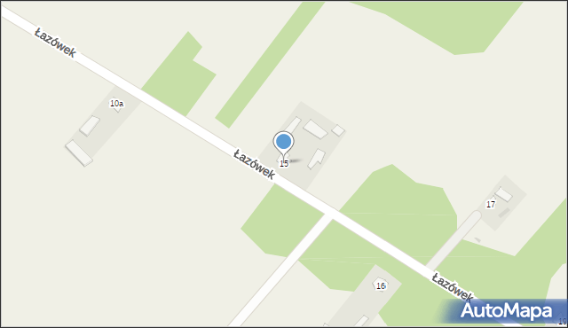 Łazówek, Łazówek, 15, mapa Łazówek