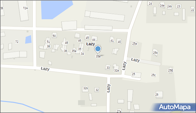 Łazy, Łazy, 33a, mapa Łazy