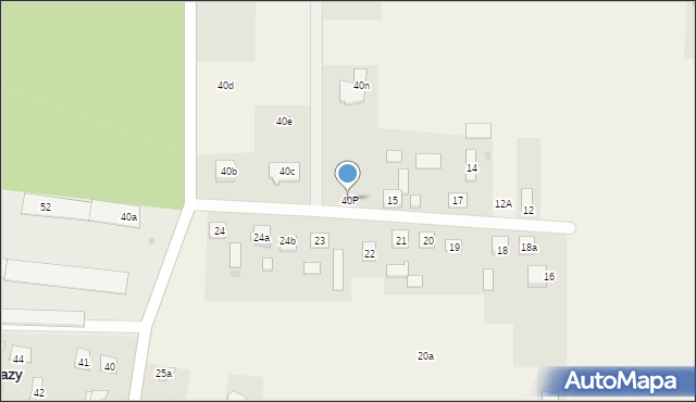 Łazy, Łazy, 40P, mapa Łazy