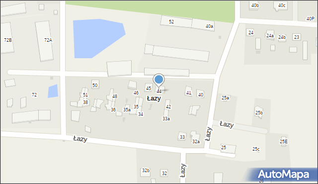Łazy, Łazy, 44, mapa Łazy