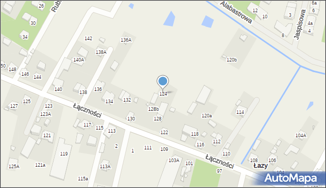 Łazy, Łączności, 124, mapa Łazy