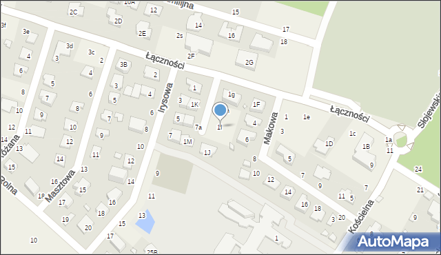 Łazy, Łączności, 1I, mapa Łazy