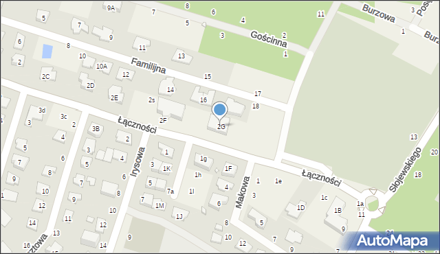 Łazy, Łączności, 2G, mapa Łazy