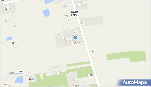 Łazy, Łazy, 174, mapa Łazy