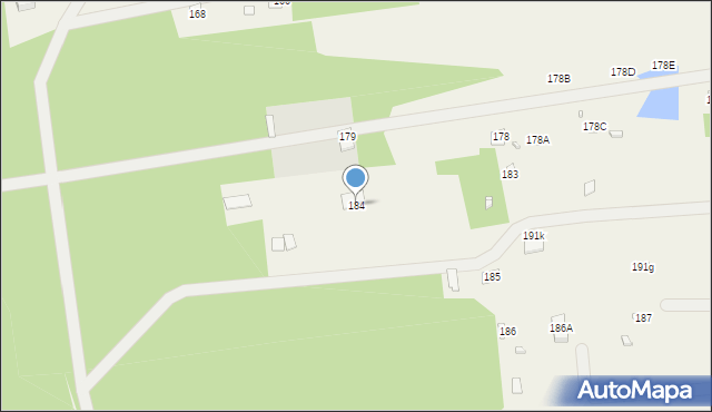 Łazy, Łazy, 184, mapa Łazy