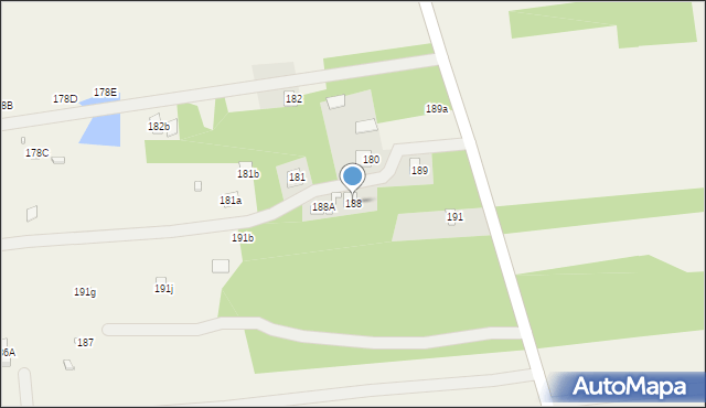 Łazy, Łazy, 188, mapa Łazy